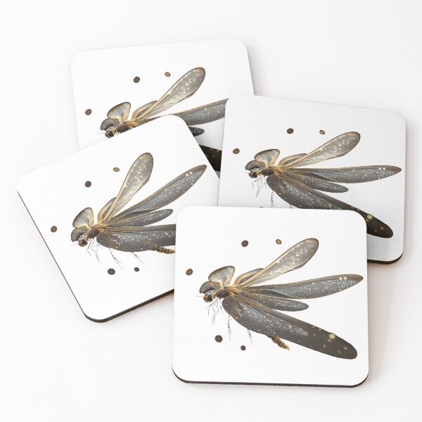 Item preview, Mystic Dragonfly Golden Winged Insect in Flight designed and sold by LabMandala.