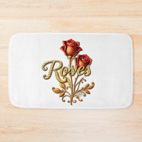 Item preview, Scripted Roses in Gold and Crimson designed and sold by sharon1210.