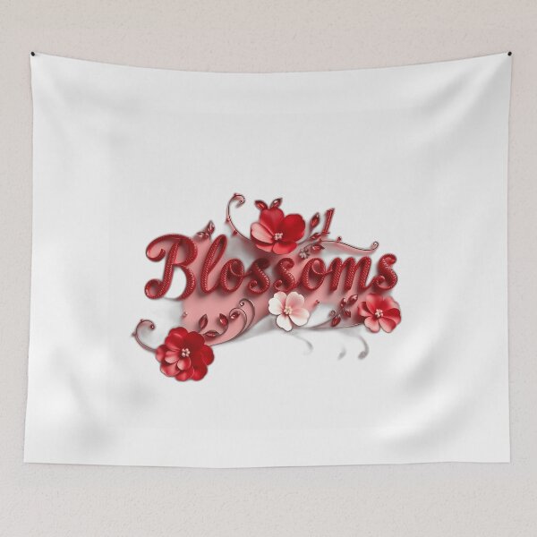 Item preview, Ruby Red Script Blossoms designed and sold by sharon1210.