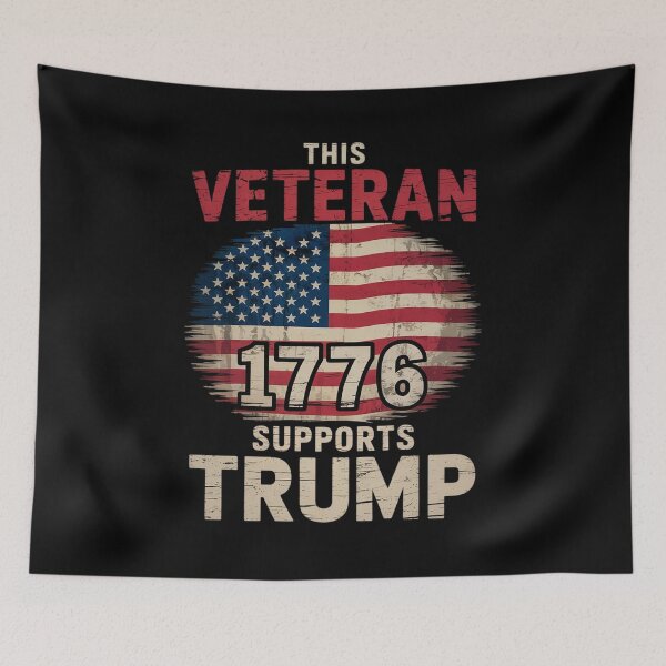 Item preview, This Veteran Supports Trump 2024 American Flag 4th Of July designed and sold by Charidana.