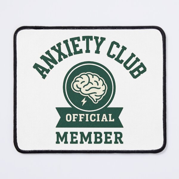 Item preview, Anxiety Club — Official Member (Retro Collegiate) designed and sold by Simplystik.