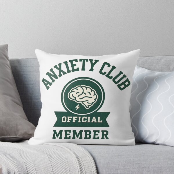 Item preview, Anxiety Club — Official Member (Retro Collegiate) designed and sold by Simplystik.