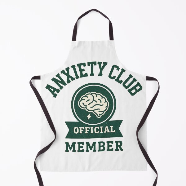 Aperçu de l'œuvre Club d'anxiété — Membre officiel (Retro Collegiate) créée et vendue par Simplystik.