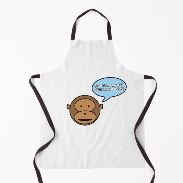 Item preview, Monkey "Glad I don't have to fight a 100 humans" designed and sold by fallenstarsz.