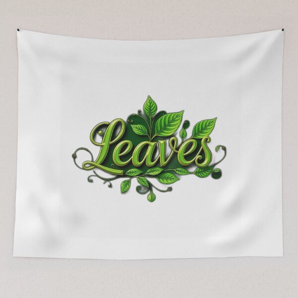 Item preview, Emerald Green Script Leaves Artwork designed and sold by sharon1210.