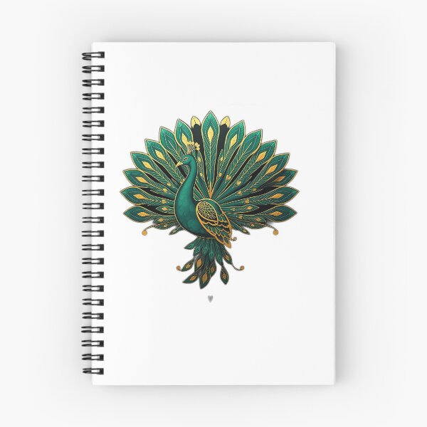 Item preview, Art Deco Peacock in Emerald and Gold designed and sold by sharon1210.