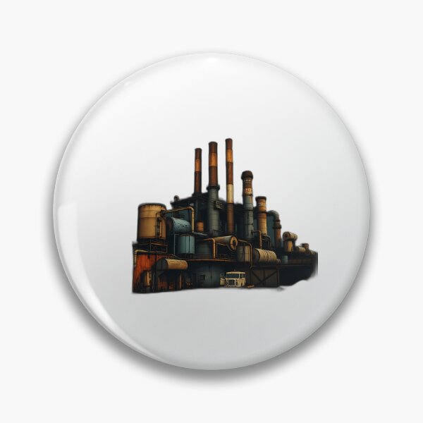 Item preview, Gritty Rusty Factory Illustration designed and sold by sharon1210.