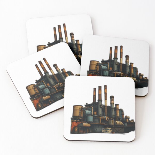 Item preview, Gritty Rusty Factory Illustration designed and sold by sharon1210.