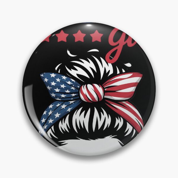 Item preview, Trump Girl Messy Bun Trump 2024 Election American Flag designed and sold by Charidana.
