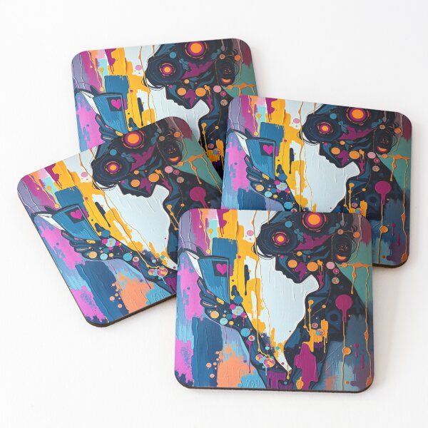 Item preview, Colorful Abstract Woman Silhouette – Modern Curvy Female Art designed and sold by PixelMusex.
