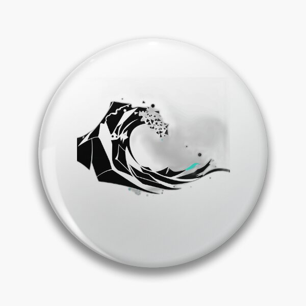 Item preview, Abstract Monochrome Wave with Turquoise Accents designed and sold by sharon1210.