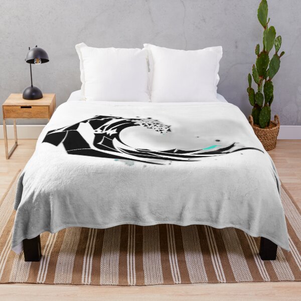 Item preview, Abstract Monochrome Wave with Turquoise Accents designed and sold by sharon1210.