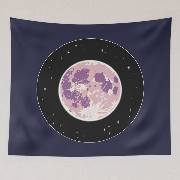 Item preview, Purple Full Moon Night Sky Art  designed and sold by skye-studio.