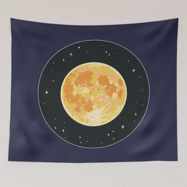 Item preview, Orange Full Moon Night Sky Art  designed and sold by skye-studio.