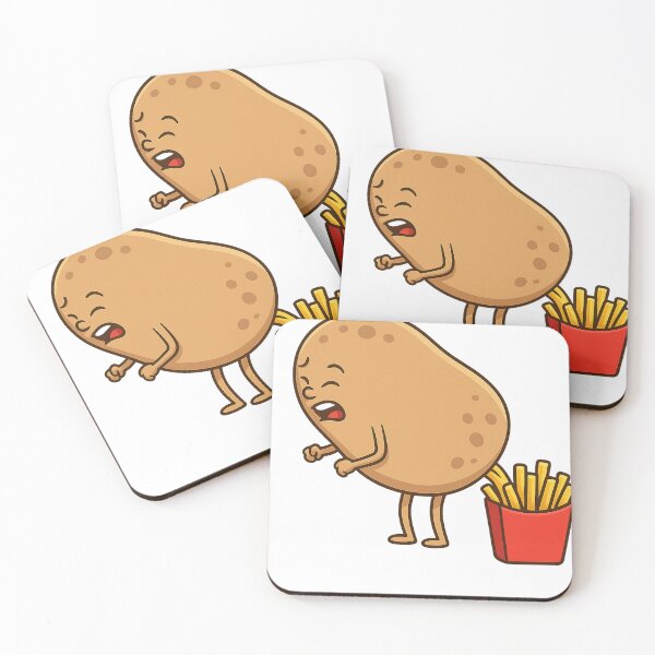 Item preview, Funny Potato Pooping French Fries Cartoon designed and sold by haitrieuic96.