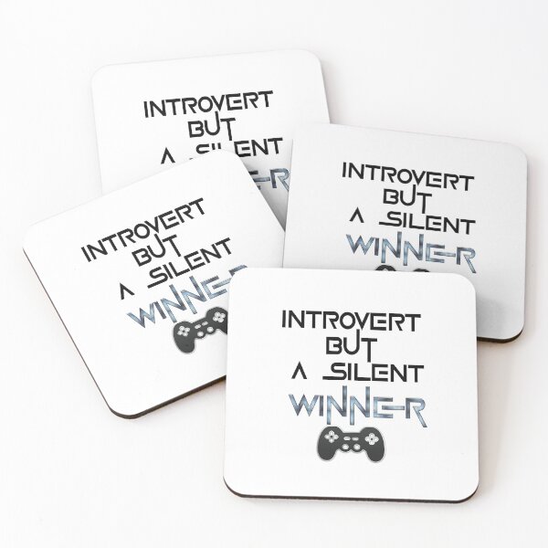 Item preview, ntrovert – But a Silent Winner | Bold Minimalist Quote Design designed and sold by ArtVibeDesign.