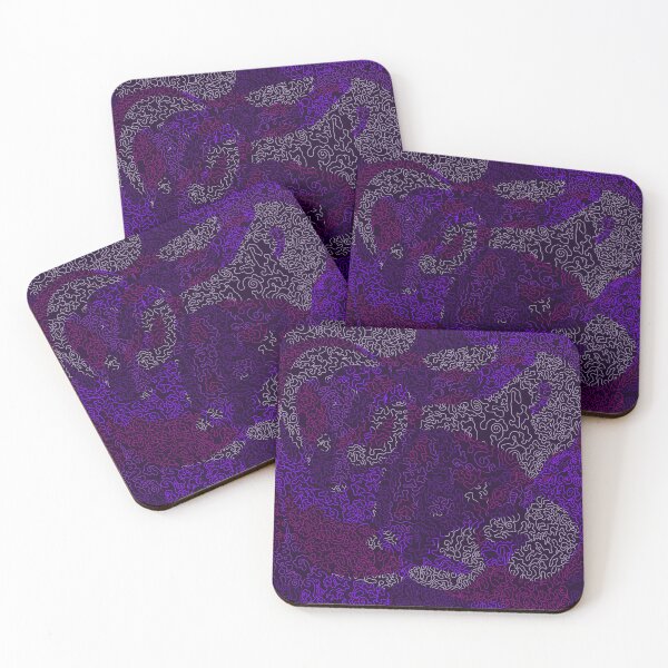 Item preview, Electric Purple Maze – Psychedelic Retro Digital Pattern designed and sold by Zeddessay.