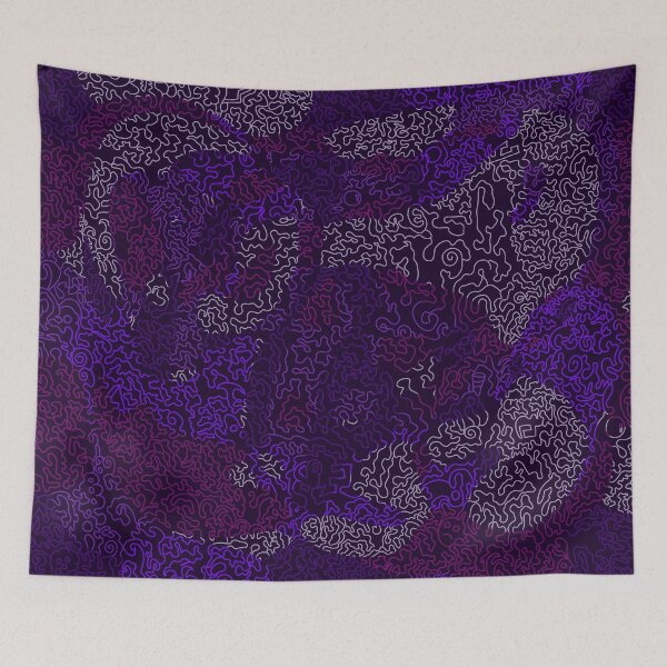 Item preview, Electric Purple Maze – Psychedelic Retro Digital Pattern designed and sold by Zeddessay.