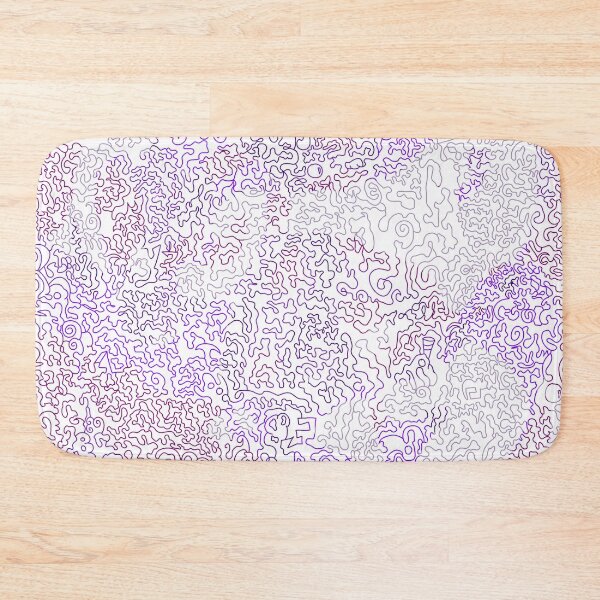 Item preview, White Electric Purple Maze – Psychedelic Retro Digital Pattern designed and sold by Zeddessay.