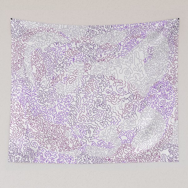 Item preview, White Electric Purple Maze – Psychedelic Retro Digital Pattern designed and sold by Zeddessay.