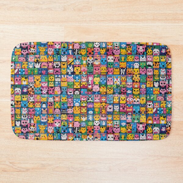 Item preview, Print01 - Kawaii Animal Toons - Kids Graffiti Pop Art Doodle Wall | Cute Cartoon Faces Collage 01 designed and sold by NoveltyVariety.