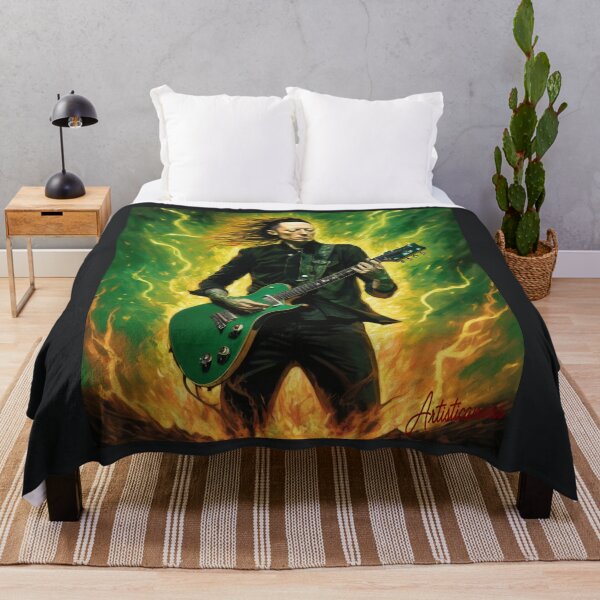 Item preview, "Fierce Metal Performance: Matt Heafy on a Fiery Stage" designed and sold by Artisticanvas.