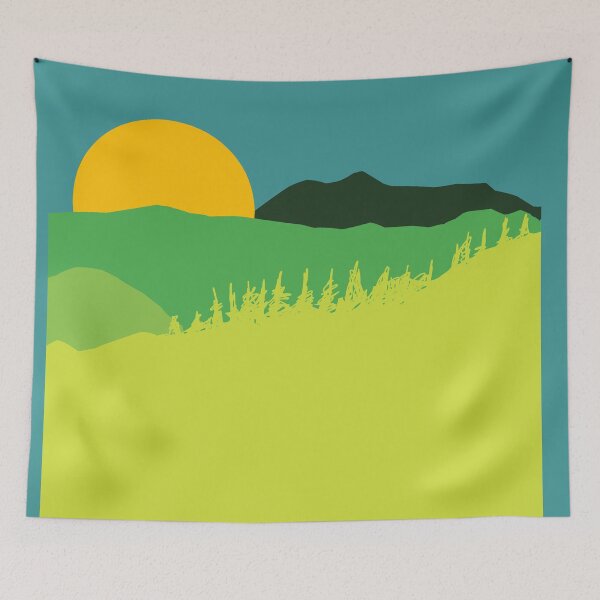 Item preview, Retro Mountain scene  designed and sold by RoydonRoadTees.