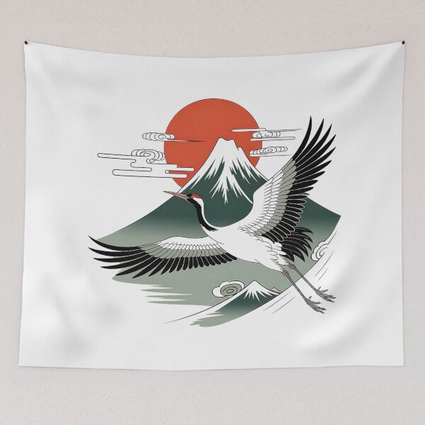 Item preview, The Great Crane and the Serene Mountain designed and sold by Mr-wow.