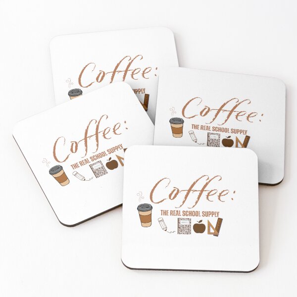 Item preview, Coffee: The Real School Supply | Funny Teacher Coffee Quote designed and sold by TheJCGallery.