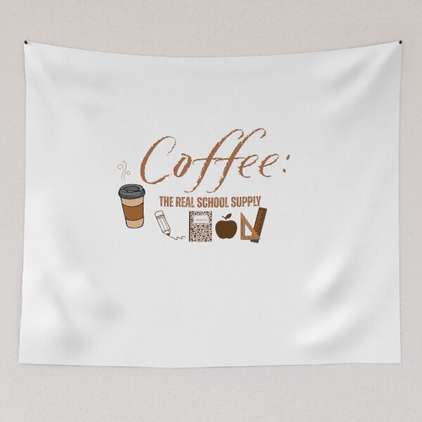 Item preview, Coffee: The Real School Supply | Funny Teacher Coffee Quote designed and sold by TheJCGallery.