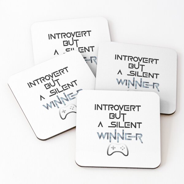 Item preview, Introvert – But a Silent Winner | Bold Minimalist Quote Design designed and sold by ArtVibeDesign.