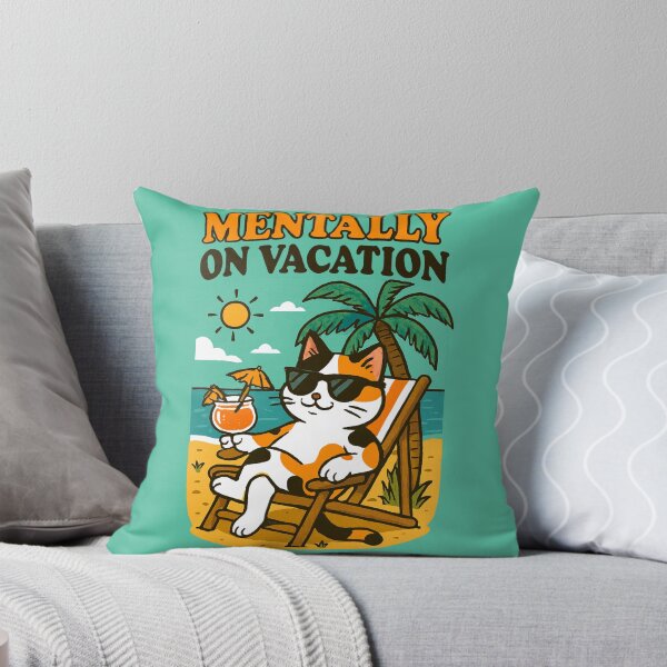 Item preview, Mentally on Vacation – Sarcastic Escape Mode designed and sold by catastrocat.