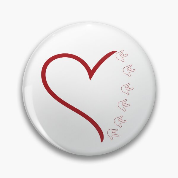 Item preview, Half Heart, Half ASL “I Love You” – Deaf Pride Design designed and sold by TheJCGallery.