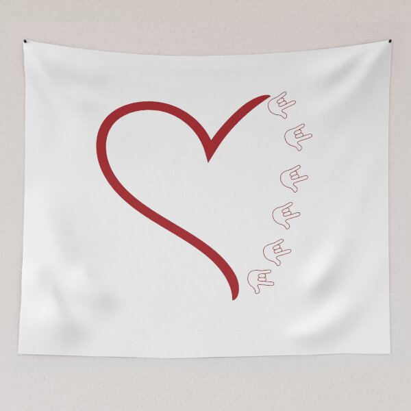 Item preview, Half Heart, Half ASL “I Love You” – Deaf Pride Design designed and sold by TheJCGallery.