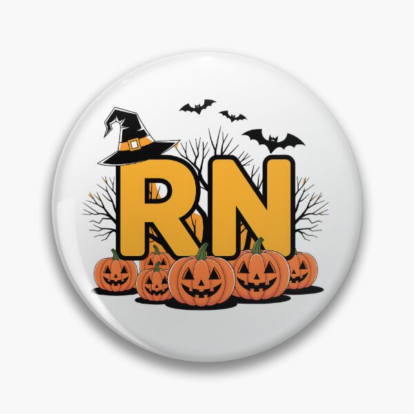 Item preview, RN - Halloween - With bats, pumpkins, scary tree, and witches hat designed and sold by Qtique.
