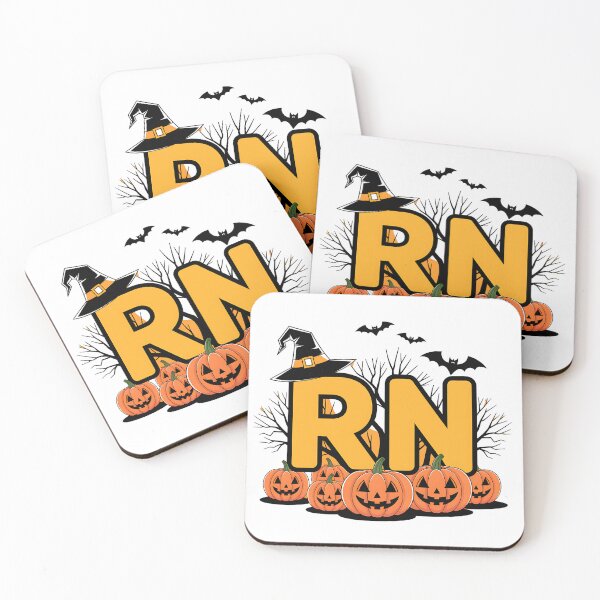 Item preview, RN - Halloween - With bats, pumpkins, scary tree, and witches hat designed and sold by Qtique.