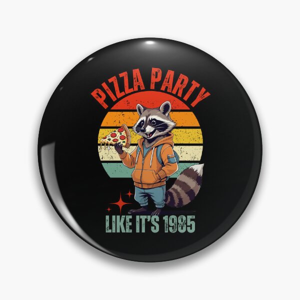 Item preview, Pizza Party 1985 Retro Raccoon Design designed and sold by yuki-hana.