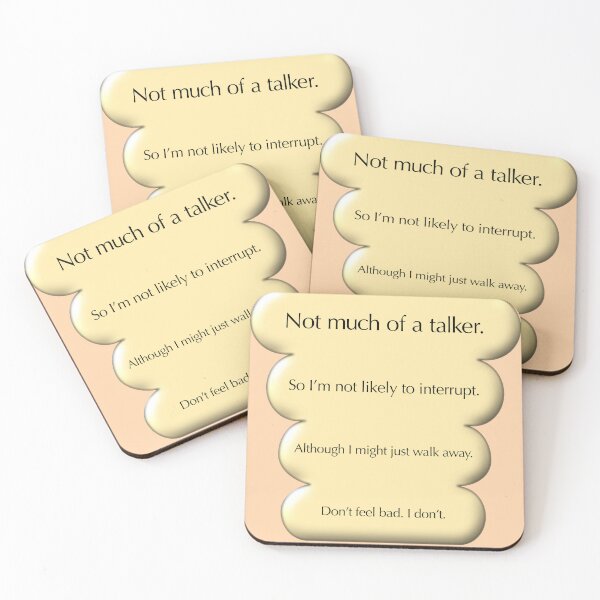Item preview, Not much of a talker, peach designed and sold by mntimg.