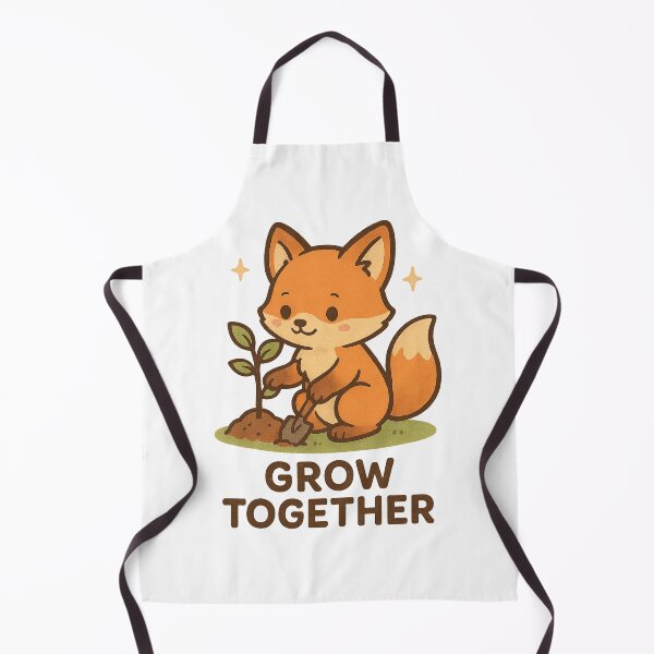 Item preview, Kawaii Fox Grow Together – Cute Eco Friendly Design designed and sold by DreamMachine69.