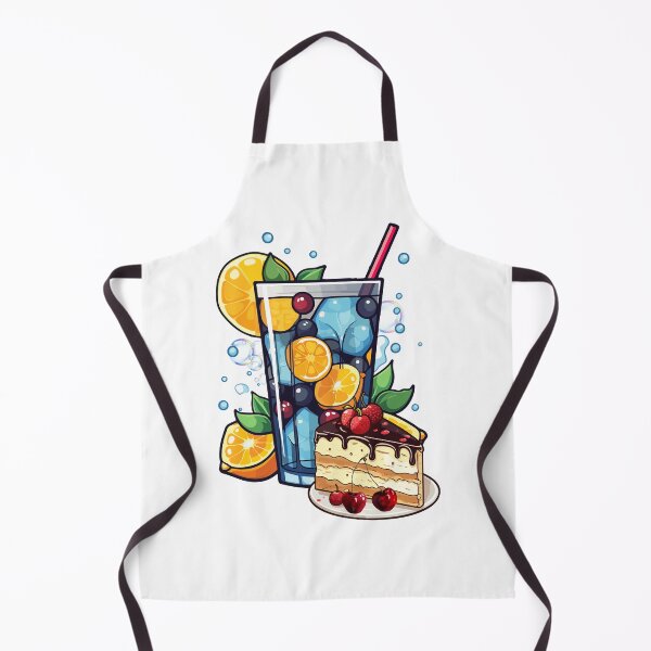 Item preview, Refreshing Fruit Drink and Cake Dessert Illustration designed and sold by yuki-hana.
