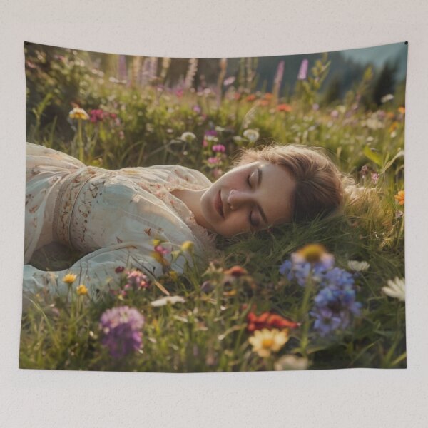 Item preview, Victorian Woman Sleeping in the Meadow designed and sold by BlareBlare.