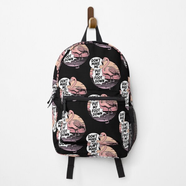 Item preview, Dont Make Me Put My Foot Down Flamingo | Retro Sunset Art designed and sold by zinakorbarfx.
