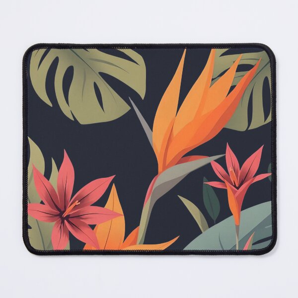 Item preview, Tropical Flowers and Leaves with Purple Background designed and sold by Ciervo Primavera.