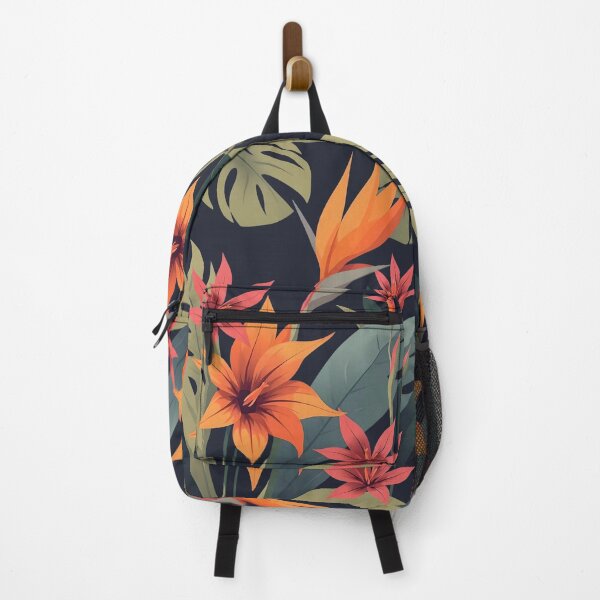Item preview, Tropical Flowers and Leaves with Purple Background designed and sold by Ciervo Primavera.
