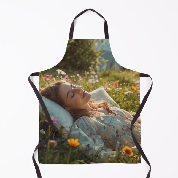 Item preview, Dreaming Victorian Lady Among Flowers and Mountains designed and sold by BlareBlare.