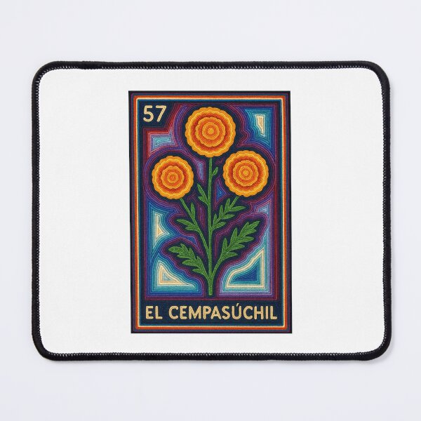 Item preview, Mexican Lottery Card 57 El Cempasuchil The Marigold designed and sold by retrographics.