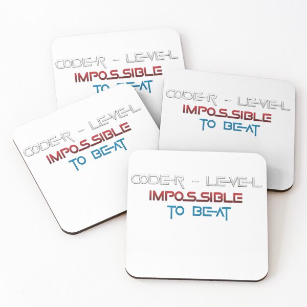 Item preview, Coder – Level: Impossible to Beat | Gamer & Developer Quote Design designed and sold by ArtVibeDesign.
