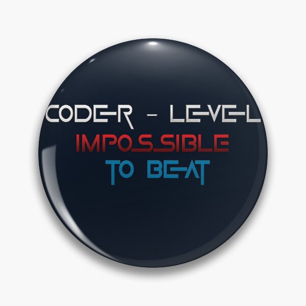 Artikelvorschau, Coder – Level: Unmöglich zu schlagen | Gamer & Entwickler Zitat Design entworfen und verkauft von ArtVibeDesign.