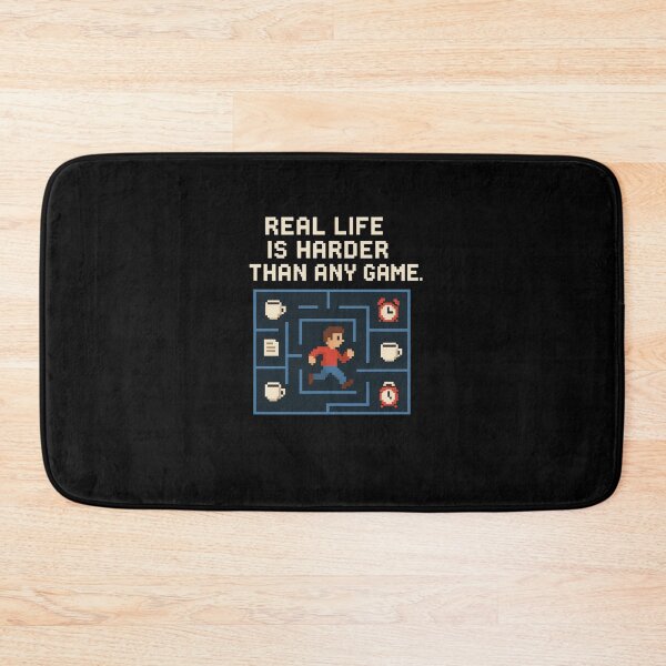 Item preview, Real Life Is Harder Than Any Game – Funny Pixel Art Design designed and sold by Otakism.