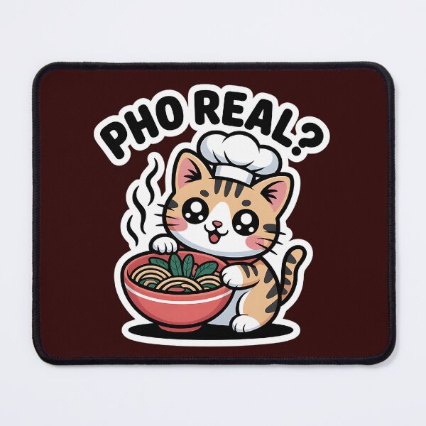 Item preview, Pho Real Cat Pun Kawaii Foodie Art designed and sold by Bliss Find And Design.